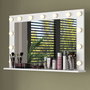 Hanah Home Mesa de Maquillaje Blanca con 13 Focos